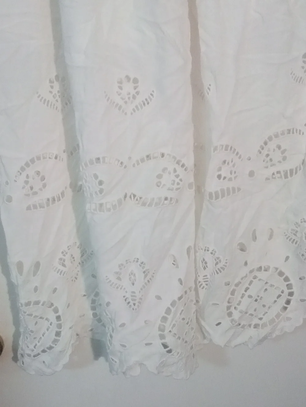 Future Collective White Eyelet Cotton Maxi Skirt Medium NWT $45